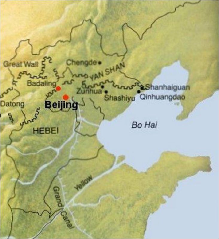 Map BeijingGreat-Wall-map